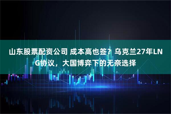 山东股票配资公司 成本高也签？乌克兰27年LNG协议，大国博弈下的无奈选择